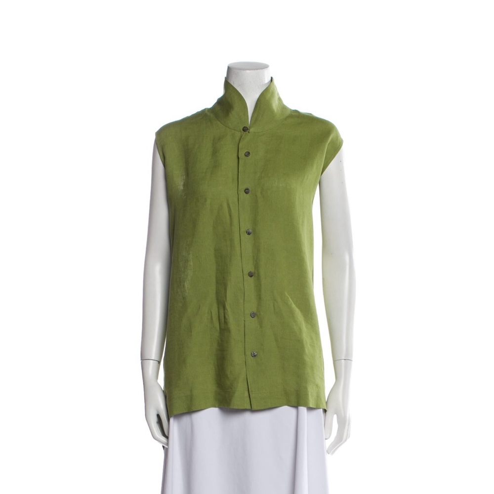 Eskandar Linen Green Top Tunica Size 1